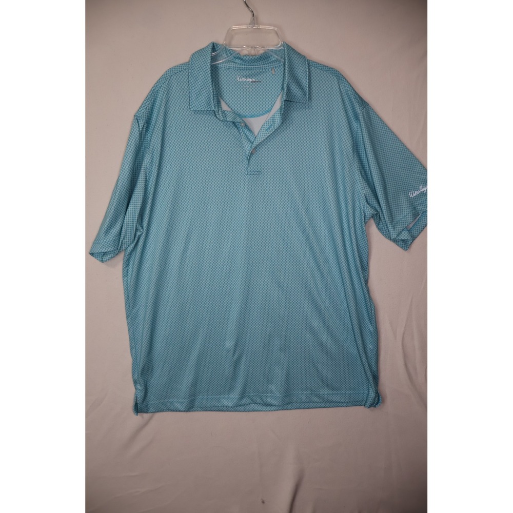 Walter Hagen Mens XL Essentials Golf Polo Shirt Geometric Performance Short S